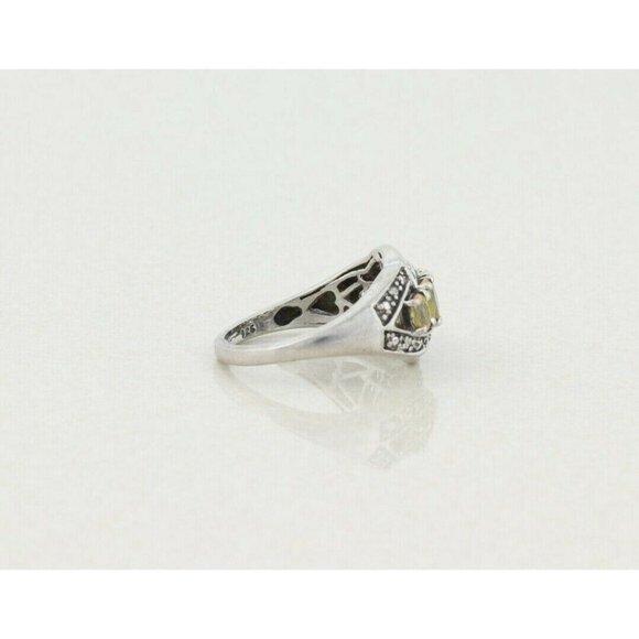 Sterling Silver Yellow Topaz Ring size 6 - Picture 6 of 7